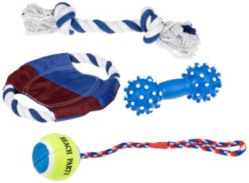 Spielset mit vier Teilen. Damit haben Sie immer das richtige dabei.