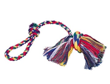 Nobby Rope Toy Knoten mit Wurfschlaufe 60 cm, bunt