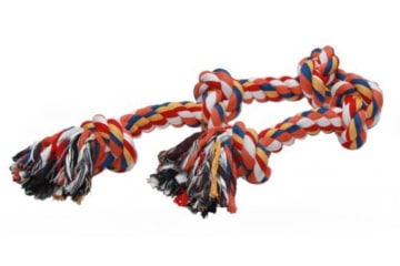 Nobby Spielseil schwer 1000g mit 5 Knoten, bunt, Zahnpflege