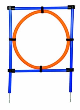 Trixie Dog Activity Agility Ring, 115 × ø 3 cm, ø 65 cm, orange/blau