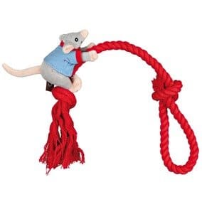 Trixie Hundekönig Maus am Seil, 45 cm/11 cm, mit Schlaufe