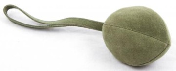 Wildleder Hundespielzeug - Rugby- Ball, versch. Farben (Grün)