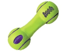 Paulchen Air Kong Dumbbell (L), 24 cm mit Squeaker Der Air Kong Dumbbell mit Quietscher ist das klassische Hundespielzeug mit einer neune Idee zu einem alten Spielzeug