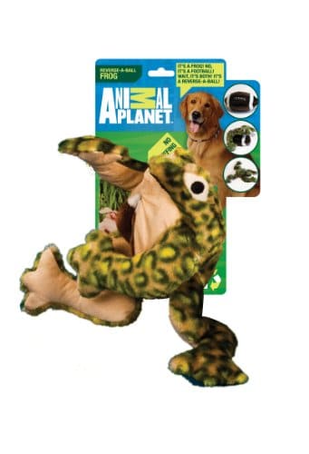 Der Animal Planet Plüsch Frosch ist ein lustig aussehendes Hundespielzeug aus weichem Plüsch. Er ist in grüner und brauner Farbgebung gehalten.