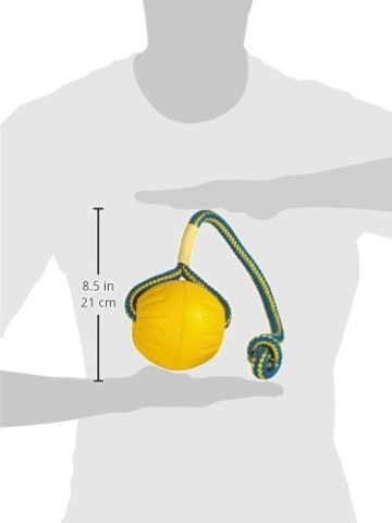 Der Ball mit Seil von StarMark ist ein Wurfspielzeug, bestehend aus einem weichen Ball mit einem Seil daran. Wurf- und Apportierspiele Machen Spaß damit.