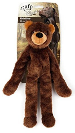 Der große Bär von Woodland Classic ist aus weichem Plüsch gefertigt. Arme und Beine haben im Innern stabile Seile, das macht den Bären so robust.